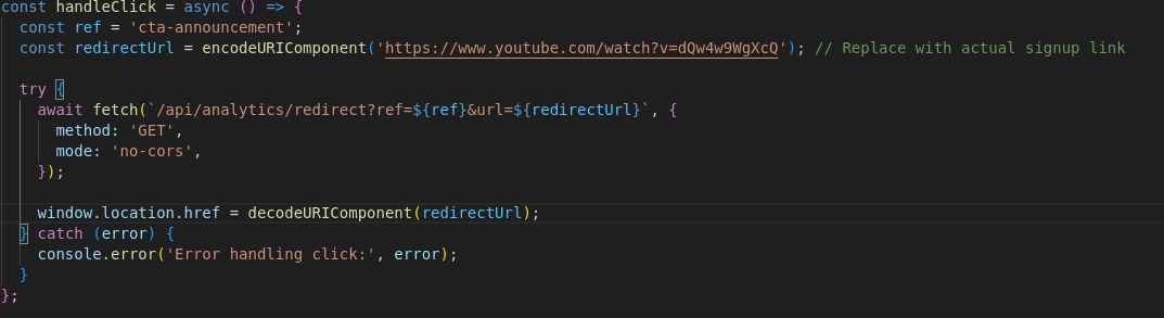 redirect code